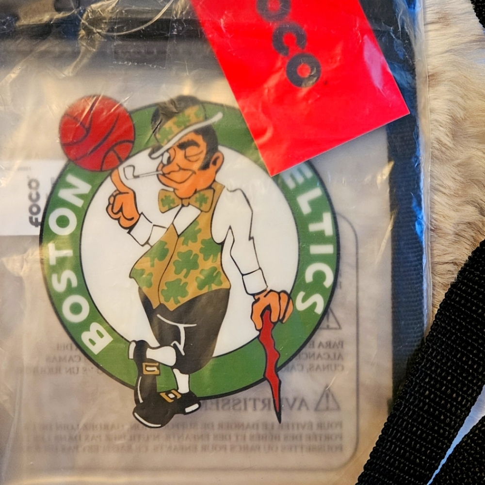 Brand new still in package (took out to take pic) Boston Celtics clear pouch 6x8